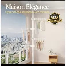 Maison Rack Élégance™ Cabideiro Vertical Ajustável 3,1m com Rodinhas – Organizador de Roupas Multiuso Resistente para Qu