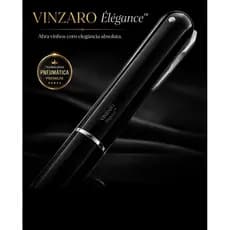 VINZARO Élégance™ Saca-Rolhas Pneumático Premium Abridor de Vinho Profissional Preto com Lâmina Retrátil
