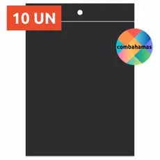 PORTA ALVARÁ, PP, PRETO, VERTICAL, A4, 22,5 X 30,5 CM, 10 UN