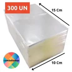 SACO PLASTICO, PP, INCOLOR, 10X15 CM, FINO 006 MM, 300 UN