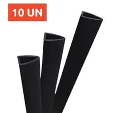 CANALETA PARA ENCADERNAÇÃO, A4, 07MM, COR PRETA, 10 UN