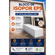 Moldura Externa Viga Eps Isopor T3 Fachada 20x30x100 cm (1 UNID)