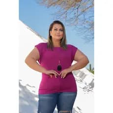 Blusa Plus Size Viscolaicra (muscle) Veste até 50)