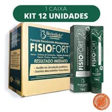 Kit c/ 12 Pomada Massageadora Fisiofort Verde 150g (Fisioforte) Bio Instinto