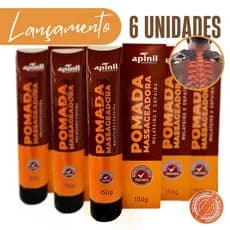Kit c/ 6 Pomada Massageadora Mulateiro e Copaiba Apinil - 150g