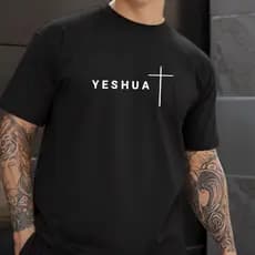 Camiseta Masculina Yeshua Cruz Jesus Algodão Premium Varias Cores