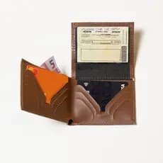 Carteira Porta Cartão Masculina em Couro PU Premium Modelo Slim para Cnh e Cédulas