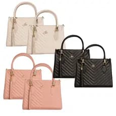 Kit 6 Bolsas Feminina Lorena Média Alça Transversal Cores Variadas