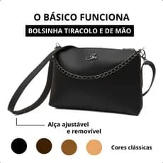 Bolsa Feminina Pequena com Detalhe em Corrente ou Necessaire Funcional