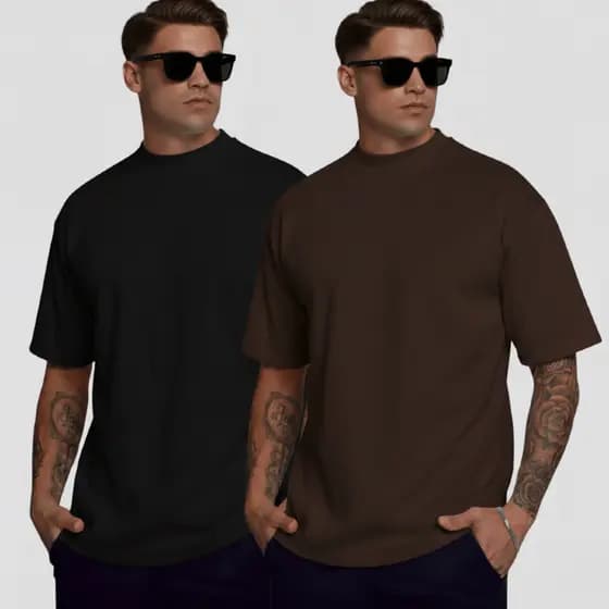 Kit 2 Camiseta Oversized Larga Camisa Lisa Treino Academia Maromba Dia dos Pais