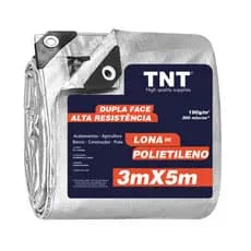 Lona 3x5 EXTRA FORTE 300 Micras Ilhós Reforçado Dupla Face TNT
