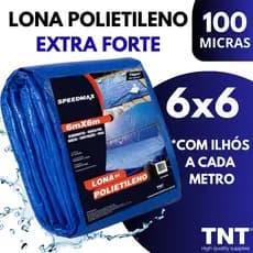 Lona 6x6 Mt Azul Plastica Impermeavel Festa Telhado Multiuso TNT