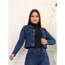 Jaqueta Jeans Feminina Com Lycra Confortavel Premiun Blogueira
