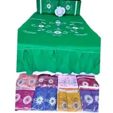 Colcha Bordada Casal Box com Fronhas 2,50m x 2,60m oxford promo casa linda LINHA GROSSA