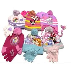 Kit Luva e Touca Infantil Menina / Personagens / Inverno / Outono