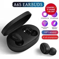 A6S Fones De Ouvido TWS Sem Fio Bluetooth Fone Com Cancelamento De Ruído Esportes Jogos Escritório Microfone