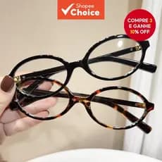 Óculos femininos elegantes em formato oval, com lentes transparentes de PC, estilo minimalista e versátil.