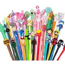 kit com 12 unidades caneta gel fofa Personagens Animadas Kawaiii 12 modelos diferentes Canetinha