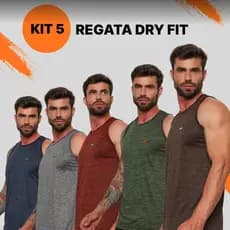 Kit 5 Regatas Masculinas Sem Manga | Malha Fria Leve e Confortável, ideal para Treino e Academia