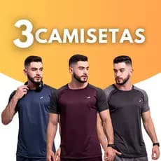 Kit 3 Camisetas Masculinas Dry Fit Malha Fria Moda Fitness Manga curta Blusa Masculina
