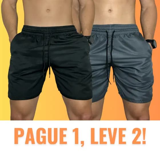 Kit 2 Short Mauricinho Masculino Tactel Grosso Bermuda Lisa Masculina Shorts de Elástico Leve