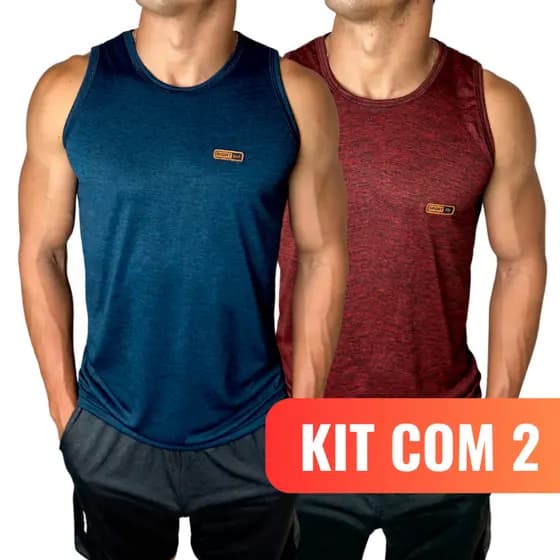 Kit 2 Camisa Dry fit Masculino Regata Kit com duas Camisetas de academia masculina Treino