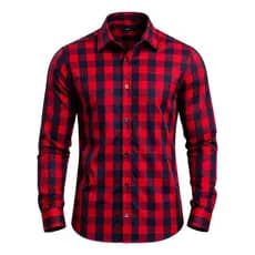 Camisa Social Masculina Xadrez Casual Confortável Manga Longa