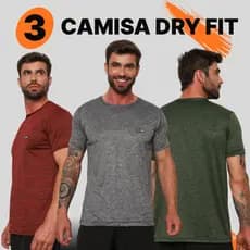 Kit 3 Camisetas Dry Fit Masculinas Verão 2025 – Leves, Frescas e Confortáveis
