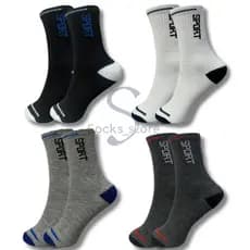 Kit 3 a 24 Pares Meia de Cano Alto com Algodão uniseex esporte