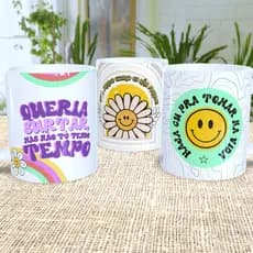 Caneca frase divertida de porcelana 325 ml escolha sua frase