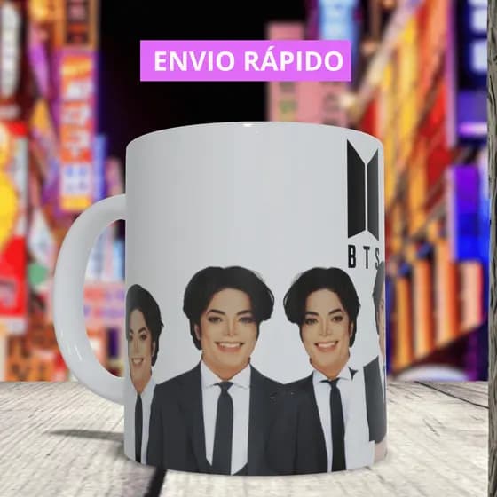 Caneca BTS Michael Jackson Meme porcelana