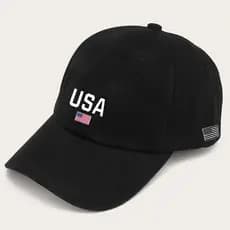 Boné masculino baseball Estados Unidos Bandeira bone preto original Tribos