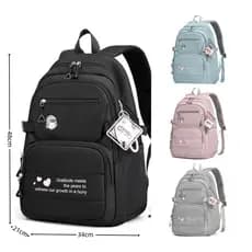 Mochila Feminina espaçosa de grande capacidade resistente nylon e leve mochila escolar elegante para viagens e uso diá