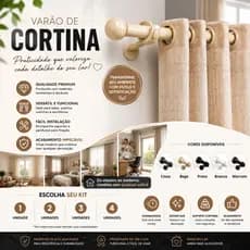 Suporte para cortina resistente Moderno Decorativo Completo Sem Complicação fácil instalação