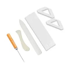 KIT GABARITO FIO DE CABELO ACRILICO + VINCADOR E AGULHÃO FURADOR