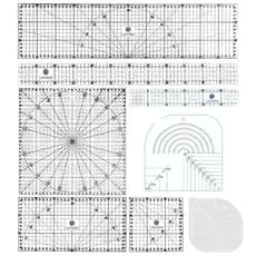 KIT REGUA PARA PATCHWORK COMPLETO CORTE E COSTURA 8 PEÇAS