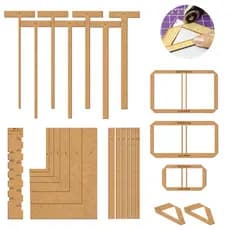 Kit Gabarito Encadernação Cartonagem Bloquinho Bloco De Papel Nota Esquadro Wire-o Mdf
