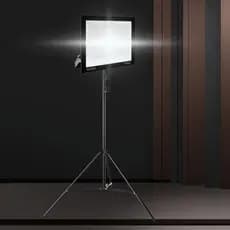 Pedestal Tripé C/ Holofote 400w Refletor Estúdio Obra Quadra Estúdio Recorte Preenchimento