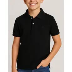 Camisa Polo Menino Juvenil Menino Camiseta Confortável Cor Premium