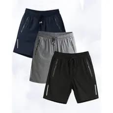 Kit 3 Bermuda Masculina Esportiva Refletiva Elastano Premium