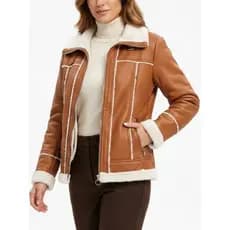 Jaqueta Feminina Suede Peluciada Inverno Com Zíper Premium