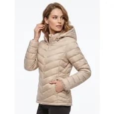 Blusa de Frio Feminina Puffer Jaqueta Capuz Removível Peluciada