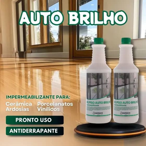 Cera Líquida Antiderrapante Auto Brilho 2L Rende Mais Incolor