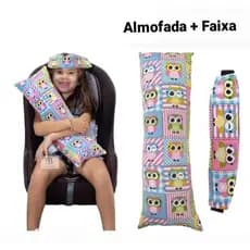 Kit de 2 peças Almofada de cinto de segurança + Faixa Apoio Suporte De Cabeça Bebê Conforto Cadeirinha Carro Regulagem
