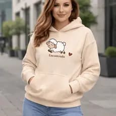 Moletom Feminino Cristão Estampada Ovelha Encontrada Blusa De Frio 100% Algodão