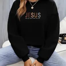 Moletom Feminino Careca Jesus Cristã 100% Algodão Blusa De Frio Do P Ao GG