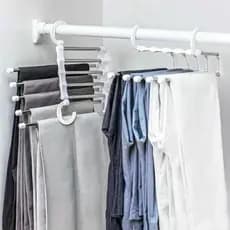 Cabide 5 em 1 Retrátil Multifuncional Aço Calças Jeans