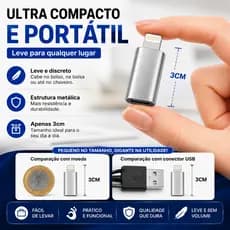 Adaptador USB C Para Lightning iPhone iPad Conversor Fêmea Macho Para Fone Microfone Pendrive