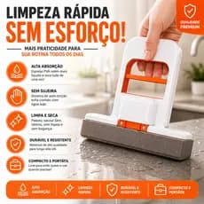 Mini Mop Absorvente Portátil para Pia e Bancada – Rodo Esponja de Limpeza Rápida com Auto-Torção