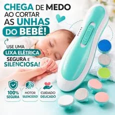 Aparador de Unhas Elétrico Bebê Lixa Infantil Segura Silenciosa Recém Nascido